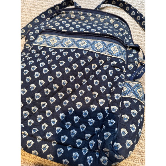 Vera Bradley Quilted Cotton Backpack Blue Floral Retired Pattern Provençal blue main image 4
